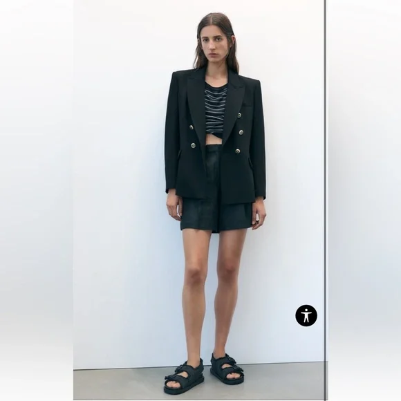 Zara Black Buckle Sandals - Picture 2 of 16